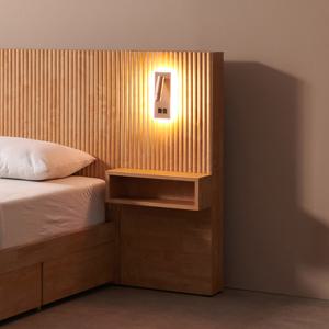 피츠 샤르망 수납 침대 led 협탁1개 PGS163