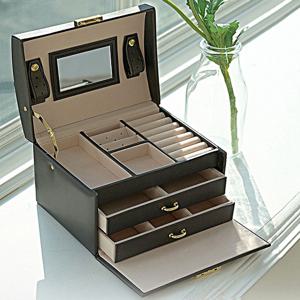 악어 가죽 3단 귀걸이 목걸이 반지 악세사리 보관함 보석함 쥬얼리보관함 쥬얼리박스