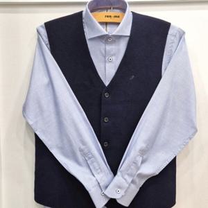 메리노울 포멀 오픈 베스트 /남성 니트 조끼 ROFSW1001 NY_US