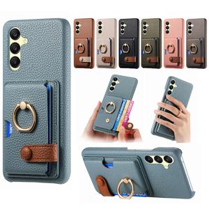 갤럭시 s25 s24 s23 s22 플러스 울트라 카드 수납 지갑 가죽 그립 링 슬림 하드 케이스