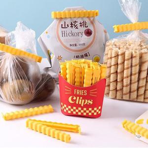 12개입 감자튀김 포테이토 밀봉집게 밀봉클립 과자 빵 봉지집게 과자집게 봉투집게 과자봉지집게