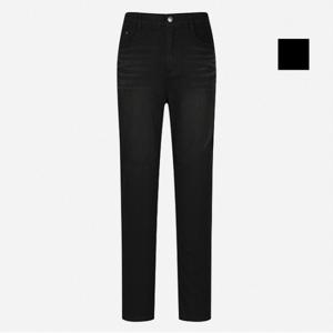 공용 블랙 슬림일자 데님팬츠 (NQI674)