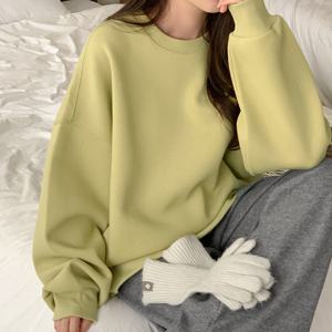 [남녀공용] 컬러캔디 루즈핏 이중지 맨투맨 84526 빅사이즈 여성의류