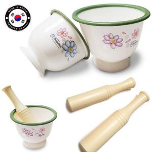 국산 무공해 절구 통 방망이 마늘 다지기 깨 갈이