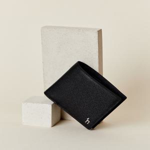 헤지스 액세서리 남성 [[24FW]] WUWA4F220BK [스테디셀러]블랙 단색 소가죽 반지갑