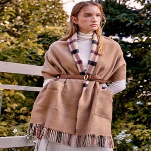 액세서리 [[25FW]] DBMU5F833W2 [DAKS MUFFLER][캐시미어100][OVERSIZE] 브라운 체크 캐시미어100%