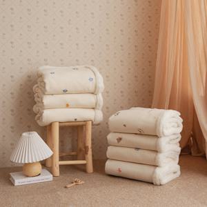 순수 다우니퍼 신생아 아기 블랭킷 겨울이불