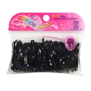 (레인보우) 1000 칼라 고무밴드(머리끈) (검정색) (