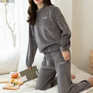 여자 극세사 스타일 홈웨어세트 1P 수면 고품질 파자 여성수면잠옷 수면잠옷세트 겨울잠옷