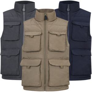 겨울 보아털 안감 포켓 하이넥 집업 경량패딩 조끼 기모 양털