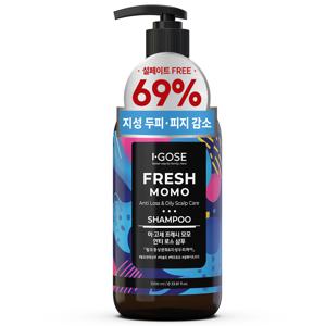 [지성두피] 이고세 프레시 모모 탈모 기능성 스케일링 대용량 샴푸 1000ml