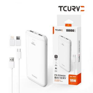 10000mAh 고속충전 PD18W 올인원 보조배터리 MP36A-10K 화이트 티커브