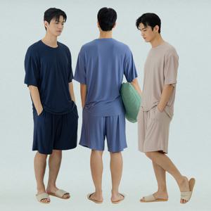 MHS511 남성 모달 감성 실내복 잠옷 반팔 파자마 반바지 세트