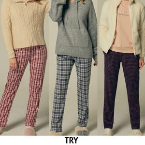 [3종 세트] TRY 여성 파자마 9부 여자잠옷바지 홈웨어 실내복
