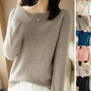 무지 기본 티셔츠 부드러운 슬림핏 골지 니트티 가을 겨울 얇은 긴팔 니트 라운드넥