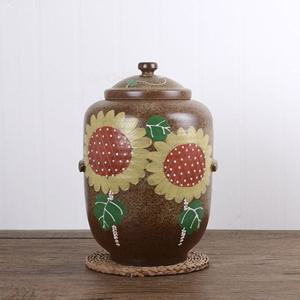 재유 해바라기 쌀독 쌀항아리 쌀통 10kg 쌀독 쌀항아리 여주쌀독 도자기쌀독 쌀보관통