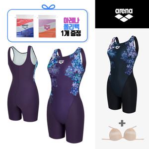 우먼스 3부 반신 수영복(L1LD45) U백 브라포함 빅사이즈