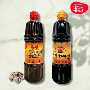 [홍일식품] 홍게 골드 간장 900ml+ 통영굴 맛장 소스 900ml 세트