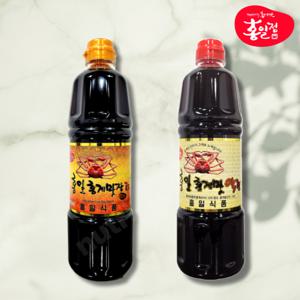 [홍일식품] 홍게 골드 간장 900ml+ 홍게 액젓 소스 900ml 세트
