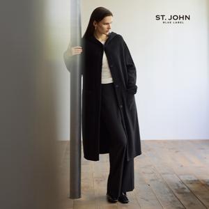 센존블루라벨 25FW 라쿤 울 리버서블 니트 후드 코트