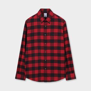 [정상가 149000원] 플란넬 타탄 체크 셔츠 (레드) (BBTHMF3579DEF)