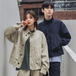 앨빈클로 드로우 스트링 버튼 집업 자켓 DLX642 2 COLOR