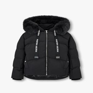 지컷 폭스 퍼 레터링 스트링 후드 다운 자켓 7294417103