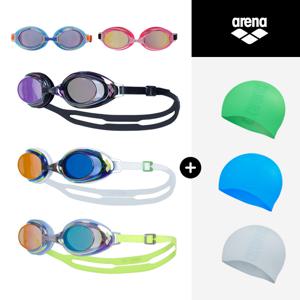 트레이닝 미러수경 수모 2종 세트(수영세트)