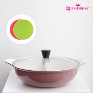 퀸센스 인덕션 반반냄비 28cm 바이올렛 (사은품 증정)