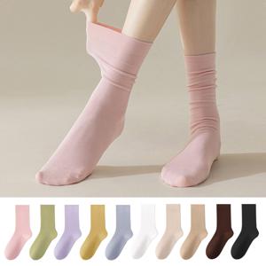 와프리 코튼 무압박 중목 파스텔 베이직 5켤레세트 양말