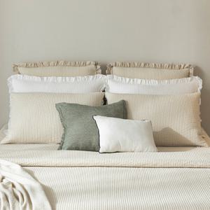 광목100% 줄누비 베개커버 2종