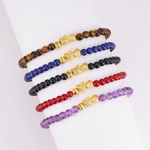 24k 순금 데일리 비휴 원석 팔찌(5color)