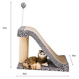 (70% 땡처리특판) 고양이 사이잘 캣폴 & 슬로프형 스크래쳐 2in1 고양이 스크래쳐