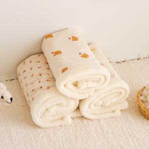 천연 양모 사계절 아기 블랭킷 신생아 겨울 이불 M