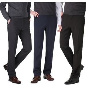 베스트 3종 셋트 겨울용 허리밴드 스판 기모본딩 남성 정장바지