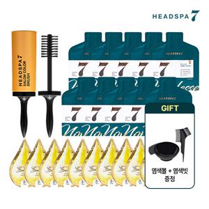 노블레스 헤어컬러 염색제 10개+살롱컬러브러쉬(다크브라운/밀크브라운/와인브라운)