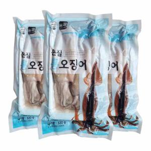 [식탁이야기] 손질할 필요 없는 생물 320g 손질통오징어 3팩 6마리