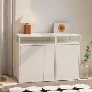 비올라 높은 거실 수납장세트 화이트 협탁 1000 IH24098 /착불