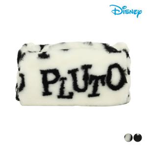 여성 배색 텍스트 퍼 워머 파우치 미니백 DL4LAJ030