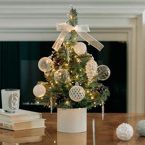 크리스마스 미니트리 전구 오너먼트 풀세트 트윙클 크리스탈 45cm