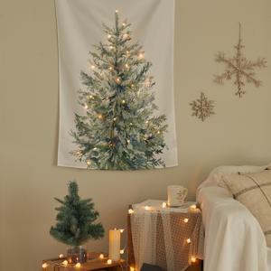 크리스마스 벽트리 패브릭트리 바란스 커튼 노아 100cm