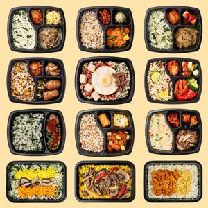 굿스푼 도시락 나물 비빔밥 12팩 맛있는 밥 반찬 건강한 영양 관리 음식 간편 식단