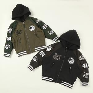 와펜 배색 항공점퍼  KQ1JPU223