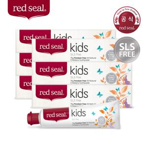 레드씰 내추럴 키즈 치약 75g 6개
