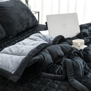 리빙홈 꿀잠 리버서블 극세사 차렵 이불세트 Q   이불 + 베개커버