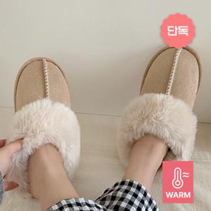 [브리치]  /     단독  발편한 양털 방한 사무실 겨울 여성 퍼 슬리퍼
