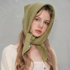 로란다 바부슈카 니트 여성 삼각 넥워머 숄 목도리 머플러