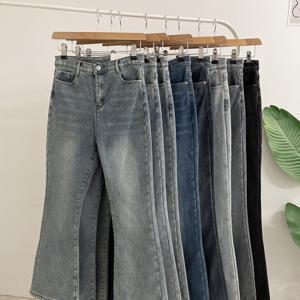 [브리치]  /  3가지길이 겨울  누가진 융기모 히든밴딩 스판 부츠컷 데님(S 2XL)