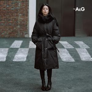 더엣지 25FW 폭스퍼 헝가리구스 롱다운 패딩코트