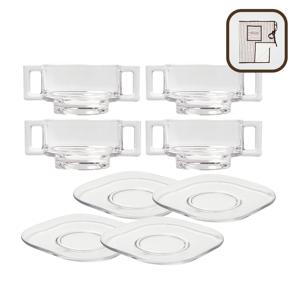 브런치 세트 (수프볼 클리어 4P, 플레이트 클리어 4P, 앞치마)